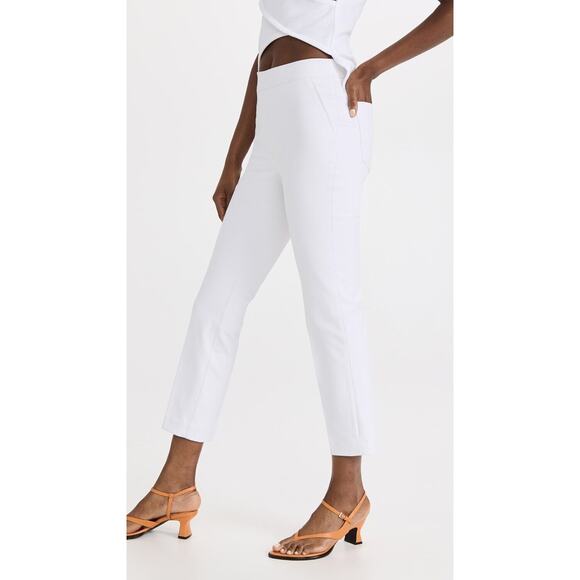 Spanx Women’s The Perfect Slim Straight Pull On Pant White Stretch Size L P NEW - Picture 13 of 16